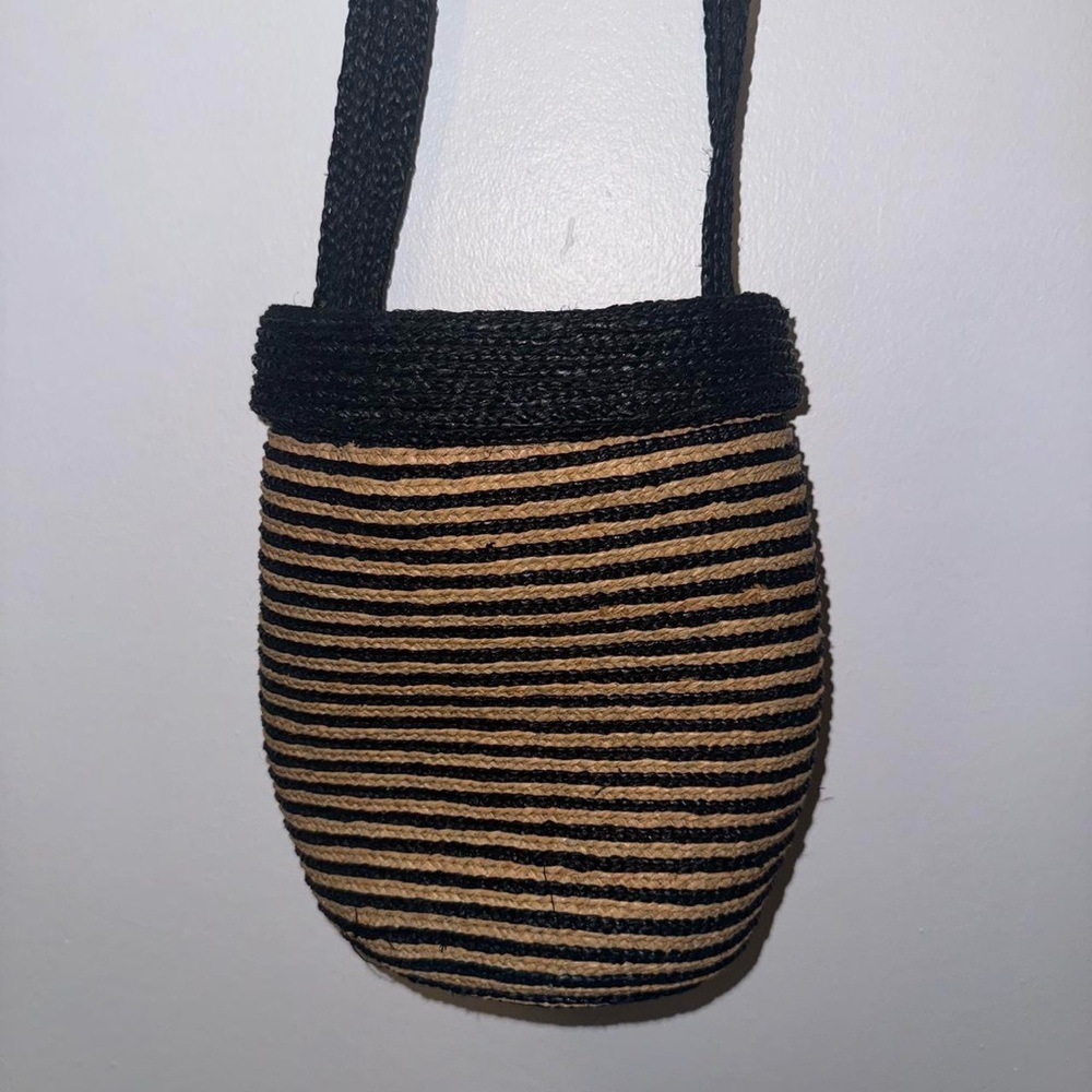 Black and Tan Woven Women's Bag